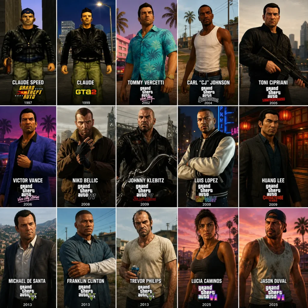 The Evolution of GTA Protagonists